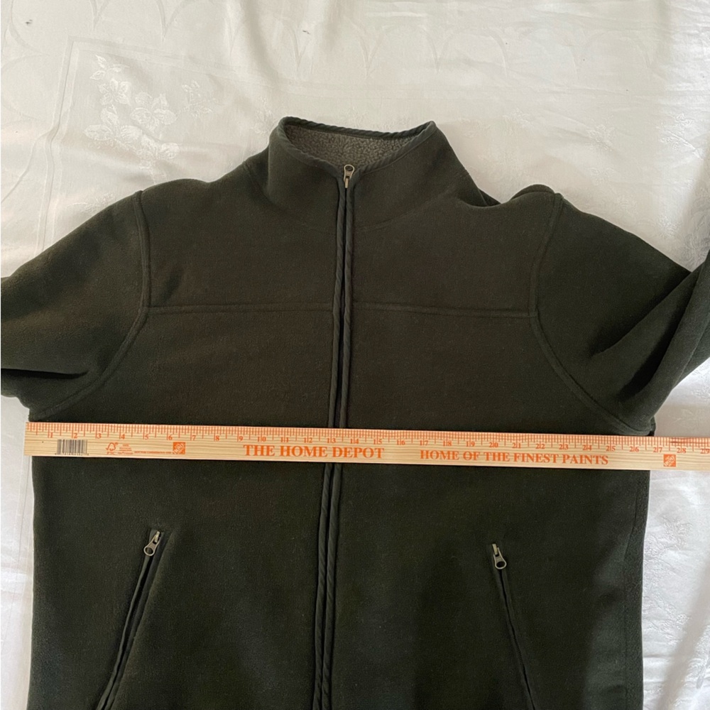 Vintage LL BEAN Mens Fleece Jacket XL Full Zip Hunter Green Outdoors Hiking - Picture 7 of 11